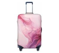 Woshuwo Flowing Abstract Art - Fundas elásticas para equipaje de viaje, a prueba de polvo, resistente a los arañazos, color rosa, malva, crema, protector de maleta de 22 a 24 pulgadas