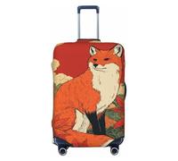 Woshuwo Folk Art Fox - Fundas elásticas para equipaje de viaje, a prueba de polvo, resistente a los arañazos, 22-24 pulgadas