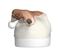 Woshuwo Fox Head - Gorro de Papá Noel para adultos
