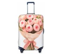 Woshuwo Fresh Pink Roses - Fundas elásticas para equipaje de viaje, a prueba de polvo, resistente a los arañazos, protector de maleta de 22 a 24 pulgadas