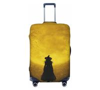 Woshuwo Full Moon Night Witch Walking Old Road - Fundas elásticas para equipaje de viaje, a prueba de polvo, resistente a los arañazos, protector de maleta de 22 a 24 pulgadas