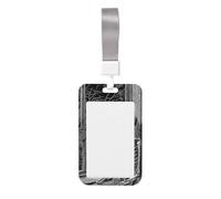 Woshuwo Funda de plástico duro para tarjetas de identificación con diseño de esqueleto para ventana de sentado con cuervo, protector de etiqueta de nombre para enfermeras y oficina