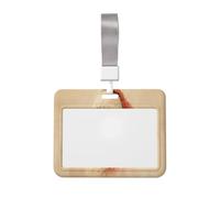 Woshuwo Funda de plástico duro para tarjetas de identificación, diseño vintage de Papá Noel, con texto en inglés "Warm Smile" para enfermeras y oficina