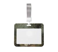 Woshuwo Funda de plástico duro para tarjetas de identificación, diseño vintage de tres fantasmas caminando en el bosque
