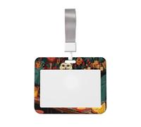 Woshuwo Funda de plástico duro para tarjetas de trabajo, diseño de búho, posado en un carrito de bar, diseño de búho