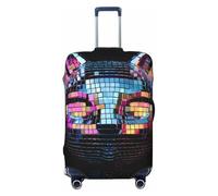Woshuwo Funda elástica para equipaje de viaje, diseño de bola de discoteca, diseño de cabeza de gato, a prueba de polvo, resistente a los arañazos, protector de maleta de 22 a 24 pulgadas