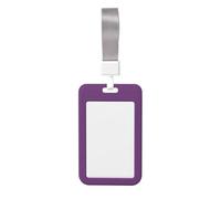 Woshuwo Funda minimalista con diseño de boca de vampiro deslizante, de plástico duro, para tarjetas de trabajo, protector de nombre para enfermeras y oficina