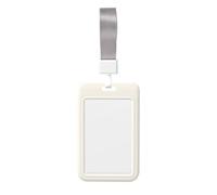 Woshuwo Funda minimalista de plástico duro para tarjetas de identificación, diseño de cara de corgi, protector de nombre para enfermeras y oficina