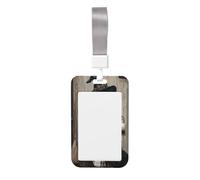 Woshuwo Funda para tarjeta de identificación deslizante de bruja de Halloween sentada en el inodoro, funda de plástico duro para tarjetas de trabajo, protector de etiqueta de nombre para enfermeras y