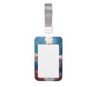 Woshuwo Funda para tarjeta de identificación deslizante de plástico duro con diseño de tres bailarinas bailando, luz de luna, protector de etiqueta de nombre para enfermeras y oficina