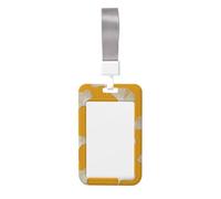 Woshuwo Funda para tarjetas de identificación con diseño de hojas de ginkgo bordado, de plástico duro, protector de etiqueta de nombre para enfermeras y oficina