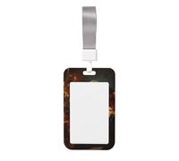 Woshuwo Funda para tarjetas de identificación con diseño de Papá Noel leyendo un viejo libro deslizante, plástico duro, protector de etiqueta de nombre para enfermeras y oficina