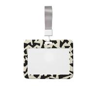 Woshuwo Funda para tarjetas de identificación con formas angulares fragmentadas minimalistas, de plástico duro, protector de etiqueta de nombre para enfermeras y oficina