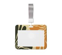 Woshuwo Funda para tarjetas de identificación con formas florales simples y elegantes, de plástico duro, protector de etiqueta de nombre para enfermeras y oficina