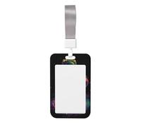 Woshuwo Funda para tarjetas de identificación de astronauta sosteniendo el planeta Tierra deslizante, plástico duro, protector de etiqueta de nombre para enfermeras y oficina