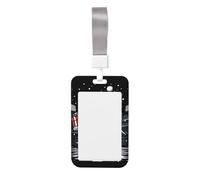 Woshuwo Funda para tarjetas de identificación de Papá Noel con diseño de fútbol americano corriendo, de plástico duro, protector de etiqueta de nombre para enfermeras y oficina