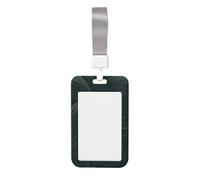 Woshuwo Funda para tarjetas de identificación de plástico duro con diseño de círculos concéntricos, protector de etiqueta de nombre para enfermeras y oficina