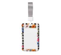 Woshuwo Funda para tarjetas de identificación de plástico duro con diseño de flores de verano, estilo bohemio, protector de etiqueta de nombre para enfermeras y oficina