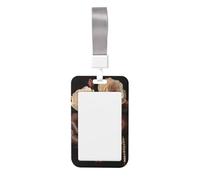 Woshuwo Funda para tarjetas de identificación de plástico duro con diseño de manos femeninas sosteniendo corazones dorados, rosas y perlas, protector de identificación para enfermeras y oficina