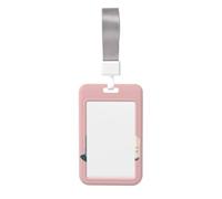 Woshuwo Funda para tarjetas de identificación de plástico duro con diseño de rana sentada en una barra de jabón para enfermeras y oficina