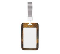 Woshuwo Funda para tarjetas de identificación de plástico duro con diseño de tres brujas en el camino del bosque otoñal, protector de etiqueta de nombre para enfermeras y oficina