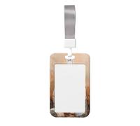 Woshuwo Funda para tarjetas de identificación de plástico duro con diseño vintage de 5 fantasmas altos, protector de etiqueta de nombre para enfermeras y oficina