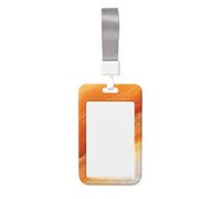 Woshuwo Funda para tarjetas de identificación de plástico duro con fondo de ágata, protector de etiqueta de nombre para enfermeras y oficina