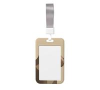 Woshuwo Funda para tarjetas de identificación de plástico duro con formas geométricas minimalistas, protector de etiqueta de nombre para enfermeras y oficina