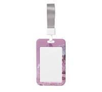Woshuwo Funda para tarjetas de identificación de plástico duro con textura de bola de discoteca, diseño de zapato de tacón alto, color rosa, protector de etiqueta de nombre para enfermeras y oficina