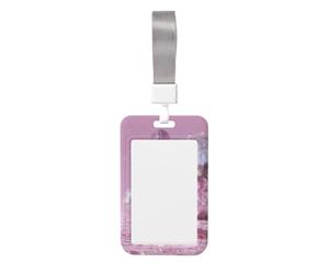 Woshuwo Funda para tarjetas de identificación de plástico duro con textura de bola de discoteca, diseño de zapato de tacón alto, color rosa, protector de etiqueta de nombre para enfermeras y oficina