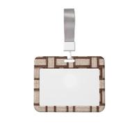 Woshuwo Funda para tarjetas de identificación de plástico duro deslizante de tejido de cesta estrecha para tarjetas de trabajo, protector de etiqueta de nombre para enfermeras y oficina