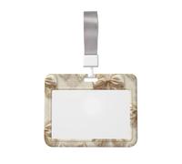 Woshuwo Funda para tarjetas de identificación deslizante, diseño de coqueta con lazos dorados de satén, de plástico duro, protector de etiqueta de nombre para enfermeras y oficina