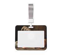 Woshuwo Funda para tarjetas de identificación deslizante, diseño de sombrero de bruja vieja y libros mágicos, funda de plástico duro para tarjetas de trabajo, protector de nombre para enfermeras y