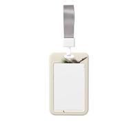 Woshuwo Funda protectora de plástico duro con diseño de campana de Navidad antigua con cinta marrón oscuro para tarjetas de identificación, protector de identificación para enfermeras y oficina