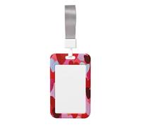 Woshuwo Funda protectora de plástico duro con diseño de corazones rosas y rojos para tarjetas de trabajo, para enfermeras y oficina