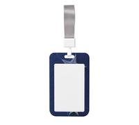 Woshuwo Funda protectora de plástico duro con diseño de estrella de Navidad sobre azul, minimalista y deslizante para tarjetas de trabajo, para enfermeras y oficina