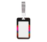 Woshuwo Funda protectora de plástico duro para tarjetas de identificación con dibujo minimalista de labios de neón para enfermeras y oficina