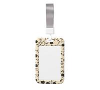 Woshuwo Funda protectora de plástico duro para tarjetas de identificación con diseño floral simple y formas simples para enfermeras y oficina