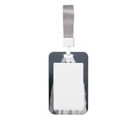 Woshuwo Funda protectora de plástico duro para tarjetas de identificación con figura fantasmal sosteniendo un ramo de flores para enfermeras y oficina