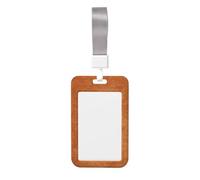 Woshuwo Funda protectora de plástico duro para tarjetas de identificación con fondo naranja quemado para enfermeras y oficina