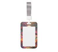 Woshuwo Funda protectora de plástico duro para tarjetas de identificación con texto en inglés "Reading in the Flower Garden" para enfermeras y oficina