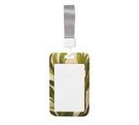 Woshuwo Funda protectora de plástico duro para tarjetas de identificación, diseño de algas marinas verdes, para enfermeras y oficina