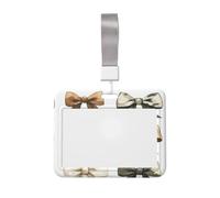 Woshuwo Funda protectora de plástico duro para tarjetas de identificación, diseño de camuflaje, con lazos de tela de camuflaje, para enfermeras y oficina