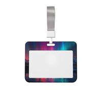 Woshuwo Funda protectora de plástico duro para tarjetas de identificación, diseño de cielo nocturno sobre montañas nevadas