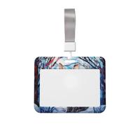 Woshuwo Funda protectora de plástico duro para tarjetas de identificación, diseño de conejito en invierno, para enfermeras y oficina