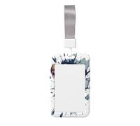 Woshuwo Funda protectora de plástico duro para tarjetas de identificación, diseño de dinosaurio, rompiendo la pared, para enfermeras y oficina