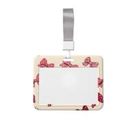 Woshuwo Funda protectora de plástico duro para tarjetas de identificación, diseño de lazos con lunares, para enfermeras y oficina