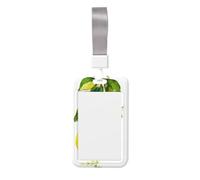 Woshuwo Funda protectora de plástico duro para tarjetas de identificación, diseño de limones con diseño de acuarela, para enfermeras y oficina