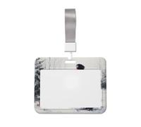 Woshuwo Funda protectora de plástico duro para tarjetas de identificación, diseño de muñeco de nieve en el bosque, diseño de acuarela