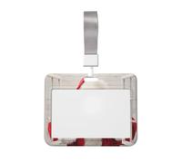 Woshuwo Funda protectora de plástico duro para tarjetas de identificación, diseño de Papá Noel, saliendo de una ventana, para enfermeras, oficina
